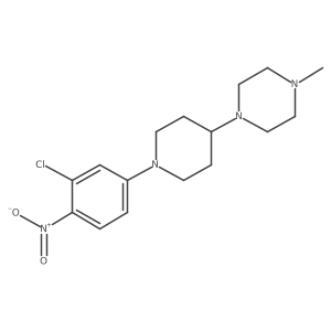 1-[1-(3-Chloro-4-nitrophenyl)-4-piperidinyl]-4-methylpiperazine结构式