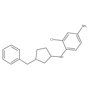 1-N-(1-benzylpyrrolidin-3-yl)-2-chlorobenzene-1,4-diamine结构式