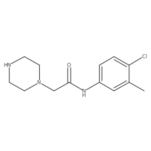 N-(4-chloro-3-methylphenyl)-2-piperazin-1-ylacetamide Structure
