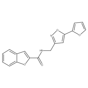 N-((5-(furan-2-yl)isoxazol-3-yl)methyl)benzofuran-2-carboxamide结构式