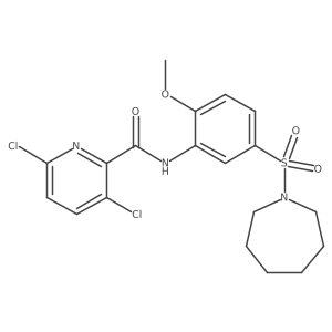 N-[5-(Azepane-1-sulfonyl)-2-methoxyphenyl]-3,6-dichloropyridine-2-carboxamide结构式