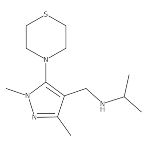 1,3-Dimethyl-N-(1-methylethyl)-5-(4-thiomorpholinyl)-1H-pyrazole-4-methanamine Structure