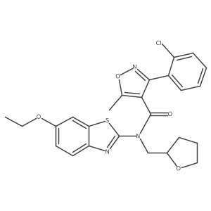 3-(2-chlorophenyl)-N-(6-ethoxybenzo[d]thiazol-2-yl)-5-methyl-N-((tetrahydrofuran-2-yl)methyl)isoxazole-4-carboxamide Structure