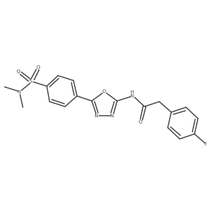 N-(5-(4-(N,N-dimethylsulfamoyl)phenyl)-1,3,4-oxadiazol-2-yl)-2-(4-fluorophenyl)acetamide Structure