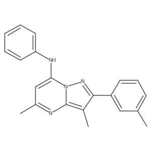 3,5-dimethyl-2-(3-methylphenyl)-N-phenylpyrazolo[1,5-a]pyrimidin-7-amine Structure