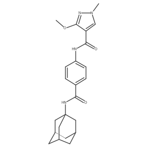 N-{4-[(adamantan-1-yl)carbamoyl]phenyl}-3-methoxy-1-methyl-1H-pyrazole-4-carboxamide Structure