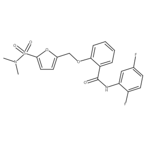N-(2,5-difluorophenyl)-2-((5-(N,N-dimethylsulfamoyl)furan-2-yl)methoxy)benzamide结构式