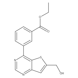 Ethyl 3-[6-(hydroxymethyl)thieno[3,2-d]pyrimidin-4-yl]benzoate Structure