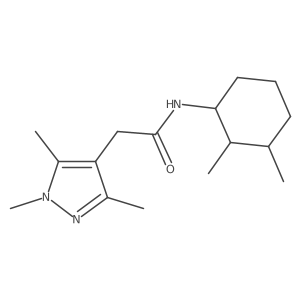 N-(2,3-dimethylcyclohexyl)-2-(1,3,5-trimethylpyrazol-4-yl)acetamide结构式