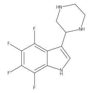 4,5,6,7-Tetrafluoro-3-(2S)-2-piperazinyl-1H-indole Structure