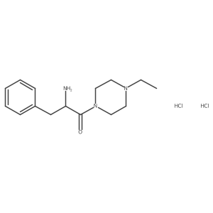 2-Amino-1-(4-ethylpiperazin-1-yl)-3-phenylpropan-1-one dihydrochloride Structure
