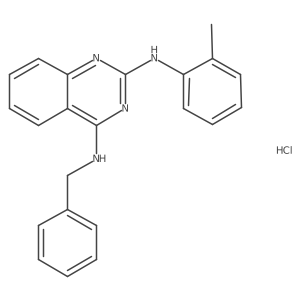 N4-Benzyl-N2-(2-methylphenyl)quinazoline-2,4-diamine hydrochloride Structure