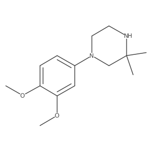 1-(3,4-Dimethoxyphenyl)-3,3-dimethylpiperazine结构式
