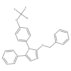 2-(benzylthio)-5-phenyl-1-(4-(trifluoromethoxy)phenyl)-1H-imidazole Structure