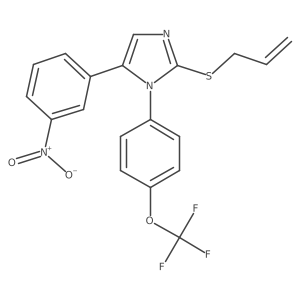 2-(allylthio)-5-(3-nitrophenyl)-1-(4-(trifluoromethoxy)phenyl)-1H-imidazole Structure