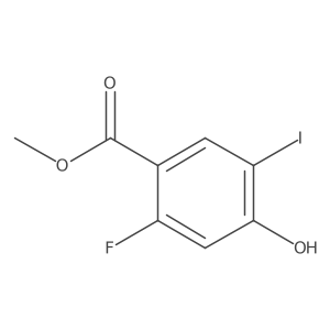 Methyl 2-fluoro-4-hydroxy-5-iodobenzoate结构式