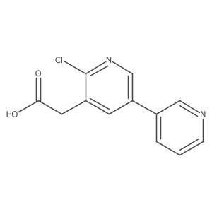 2-(2-Chloro-5-pyridin-3-ylpyridin-3-yl)acetic acid结构式