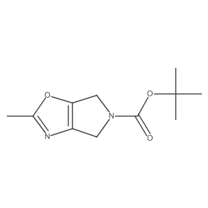 tert-butyl 2-methyl-4H-pyrrolo[3,4-d]oxazole-5(6H)-carboxylate结构式