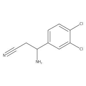 (3R)-3-Amino-3-(3,4-dichlorophenyl)propanenitrile结构式