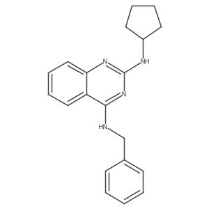 N4-benzyl-N2-cyclopentylquinazoline-2,4-diamine结构式