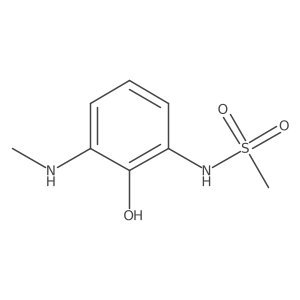N-(2-Hydroxy-3-(methylamino)phenyl)methanesulfonamide结构式
