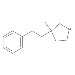 3-Methyl-3-(2-phenylethyl)pyrrolidine Structure