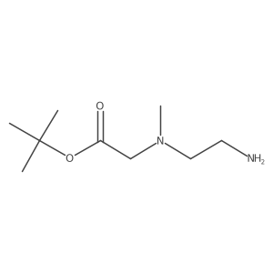 N-(t-Butoxycarbonylmethyl)-N-methylethylenediamine结构式