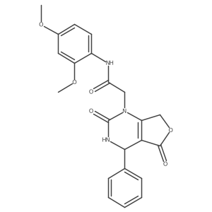 N-(2,4-Dimethoxyphenyl)-2-(2,5-dioxo-4-phenyl-4,7-dihydro-3H-furo[3,4-d]pyrimidin-1-yl)acetamide Structure