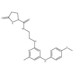 N-(2-((4-((4-methoxyphenyl)amino)-6-methylpyrimidin-2-yl)amino)ethyl)-5-oxopyrrolidine-2-carboxamide Structure