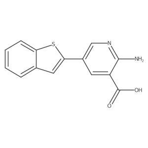 2-Amino-5-[benzo(B)thiophen-2-YL]nicotinic acid结构式