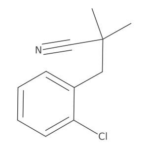 3-(2-Chlorophenyl)-2,2-dimethylpropanenitrile Structure