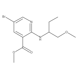 Methyl 5-bromo-2-((1-methoxybutan-2-yl)amino)nicotinate Structure