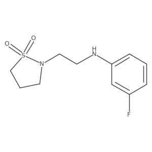 2-{2-[(3-Fluorophenyl)amino]ethyl}-1lambda6,2-thiazolidine-1,1-dione结构式