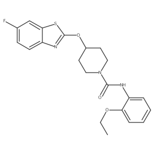 N-(2-ethoxyphenyl)-4-((6-fluorobenzo[d]thiazol-2-yl)oxy)piperidine-1-carboxamide结构式