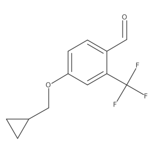 4-(Cyclopropylmethoxy)-2-(trifluoromethyl)benzaldehyde结构式
