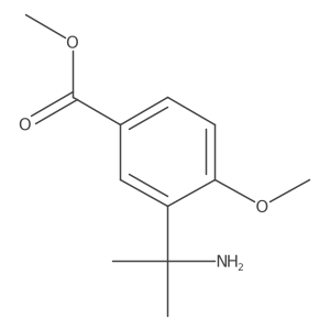 Methyl 3-(2-aminopropan-2-yl)-4-methoxybenzoate结构式