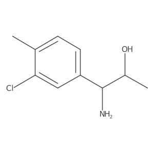 (1S)-1-amino-1-(3-chloro-4-methyl-phenyl)propan-2-ol结构式