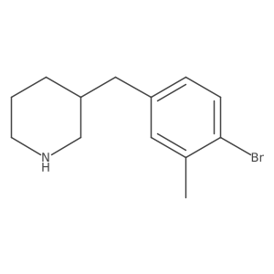 3-[(4-Bromo-3-methylphenyl)methyl]piperidine Structure