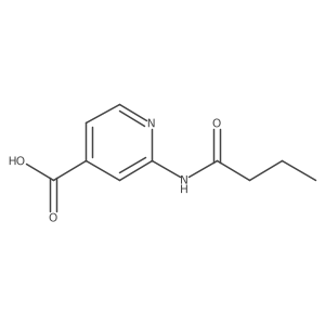 2-(Butanoylamino)pyridine-4-carboxylic acid Structure