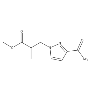 methyl 3-(3-carbamoyl-1H-pyrazol-1-yl)-2-methylpropanoate结构式
