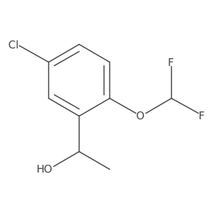 (S)-1-(5-Chloro-2-(difluoromethoxy)phenyl)ethan-1-ol结构式