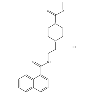Methyl 4-(2-(1-naphthamido)ethyl)piperazine-1-carboxylate hydrochloride结构式