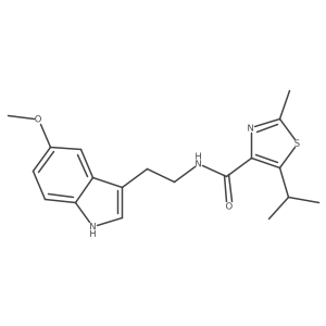 5-isopropyl-N-[2-(5-methoxy-1H-indol-3-yl)ethyl]-2-methyl-1,3-thiazole-4-carboxamide结构式