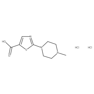 2-(4-Methylpiperazin-1-yl)-1,3-thiazole-5-carboxylic acid dihydrochloride结构式