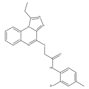 N-(2-bromo-4-methylphenyl)-2-({1-ethyl-[1,2,4]triazolo[4,3-a]quinoxalin-4-yl}sulfanyl)acetamide结构式