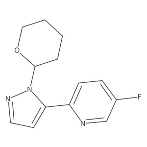 5-Fluoro-2-[1-(tetrahydro-2H-pyran-2-yl)-1H-pyrazol-5-yl]pyridine结构式
