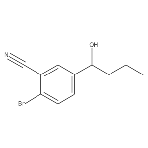 2-Bromo-5-(1-hydroxybutyl)benzonitrile Structure