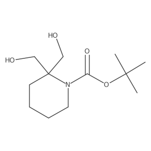 Tert-butyl 2,2-bis(hydroxymethyl)piperidine-1-carboxylate结构式