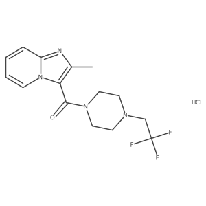 (2-Methylimidazo[1,2-a]pyridin-3-yl)(4-(2,2,2-trifluoroethyl)piperazin-1-yl)methanone hydrochloride Structure
