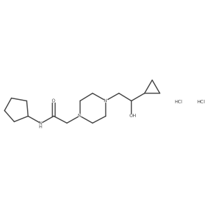 N-Cyclopentyl-2-[4-(2-cyclopropyl-2-hydroxyethyl)piperazin-1-YL]acetamide dihydrochloride Structure